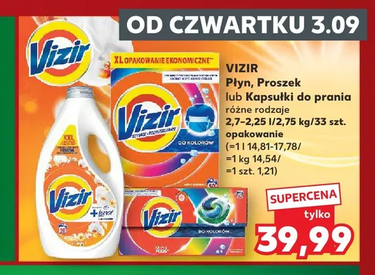 Kapsułki do prania Vizir promocja w Kaufland