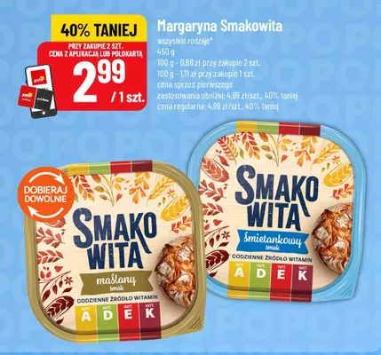 Margaryna Smakowita maślany smak promocja w POLOmarket