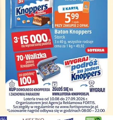 Baton Knoppers 3-pak promocja w Leclerc