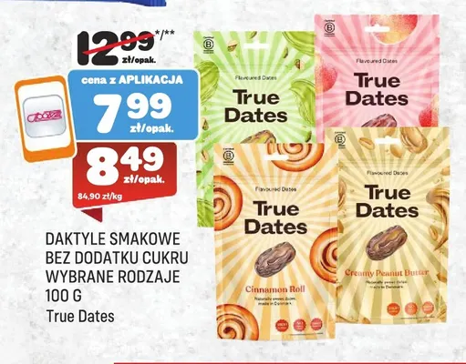 Daktyle smakowe bez dodatku cukru True Dates promocja w Społem Praga