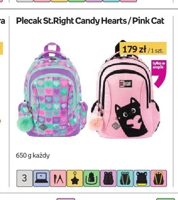 Plecak St.Right Pink Cat promocja w Empik