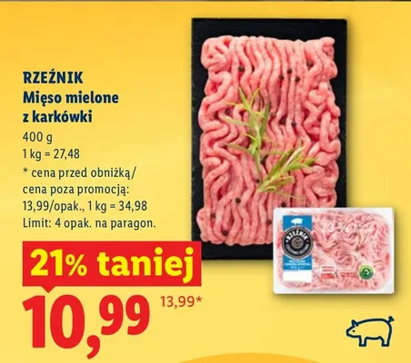 Mięso mielone z karkówki promocja w Lidl