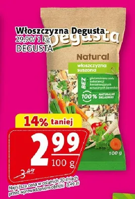 Włoszczyzna suszona Degusta Natural promocja w Prim Market