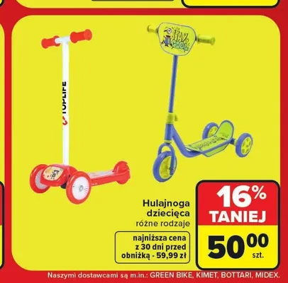 Hulajnoga dziecięca Toplife promocja w Carrefour