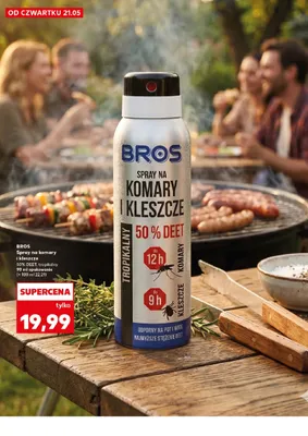 Spray na komary i kleszcze BROS 50% DEET tropikalny promocja w Kaufland