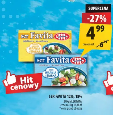 Ser Favita 12% promocja w Arhelan