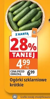 Ogórki szklarniowe krótkie promocja w Leclerc