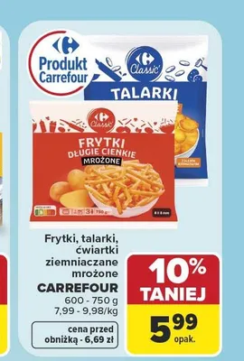 Talarki ziemniaczane mrożone Carrefour Classic promocja w Carrefour
