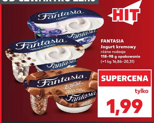 Jogurt kremowy Fantasia promocja w Kaufland