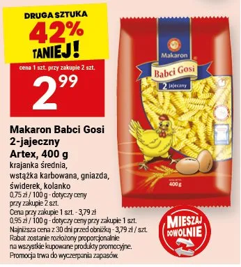 Makaron 2-jajeczny krajanka średnia promocja w Twój Market