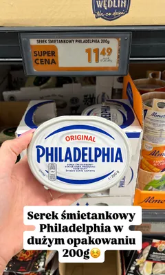 Serek śmietankowy Philadelphia Original promocja w Biedronka