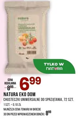 Chusteczki uniwersalne do sprzątania Natura Eko Dom promocja w Drogerie Natura