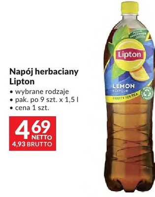 Napój herbaciany Lipton wybrane rodzaje 1,5l promocja w Makro