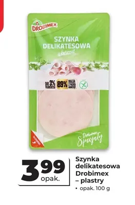 Szynka delikatesowa z kurcząt Drobimex plastry promocja w Odido