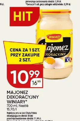 Majonez Dekoracyjny Winiary promocja w Chata Polska