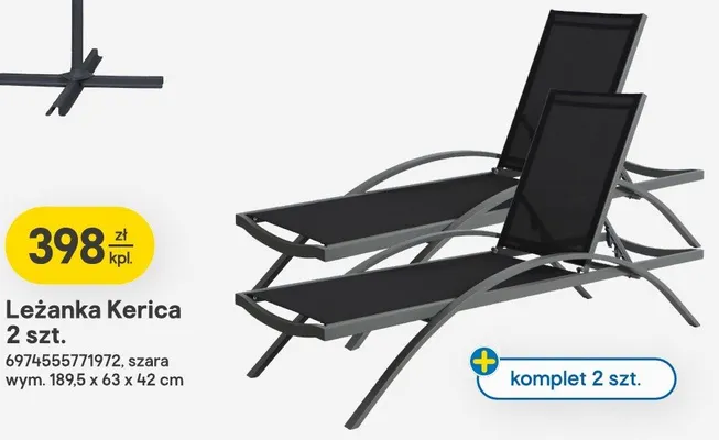 Leżanka Kerica 2-pak promocja w Castorama