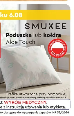 Poduszka Smukee Aloe Touch promocja w Biedronka
