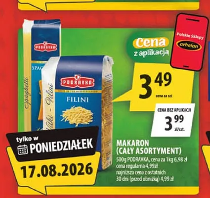 Makaron Podravka promocja w Arhelan
