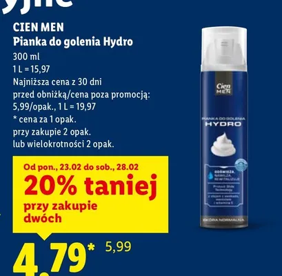 Pianka do golenia Hydro promocja w Lidl