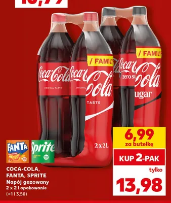 Napój gazowany Sprite 2-pak 2 l promocja w Kaufland