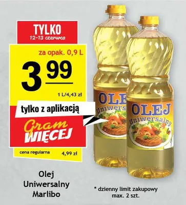 Olej uniwersalny Marlibo promocja w Gram Market