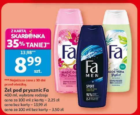 Żel pod prysznic Magic Oil, Men Sport, Aloe Vera promocja w Auchan