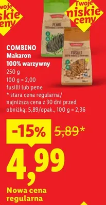Makaron 100% warzywny penne promocja w Lidl
