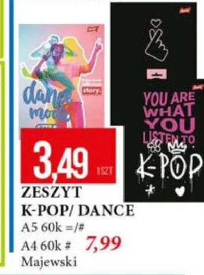 Zeszyt K-Pop/Dance A4 60-kartkowy promocja w Leclerc