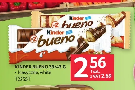 Wafel Kinder Bueno White promocja w Selgros