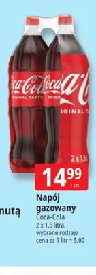 Napój gazowany Coca-Cola 2-pak 1,5l promocja w Leclerc