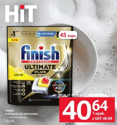 Kapsułki FINISH KAPSUŁKI DO ZMYWARKI wybrane rodzaje promocja w Selgros