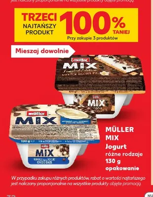 Jogurt Mix Müller promocja w Kaufland