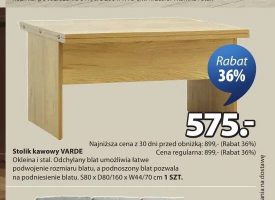 Stolik kawowy VARDE promocja w Jysk