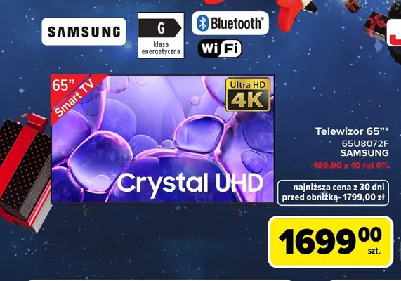 Telewizor 65" 65U8072F Samsung promocja w Carrefour