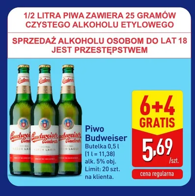 Piwo Budweiser Budvar promocja w Aldi