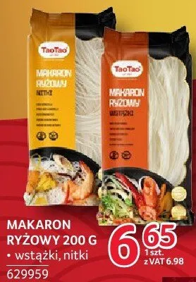 Makaron ryżowy TaoTao wstążki, nitki 200g promocja w Selgros