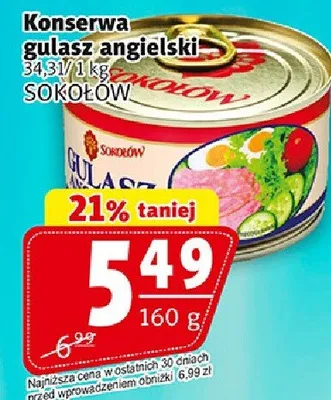 Konserwa gulasz angielski SOKOŁÓW promocja w Prim Market