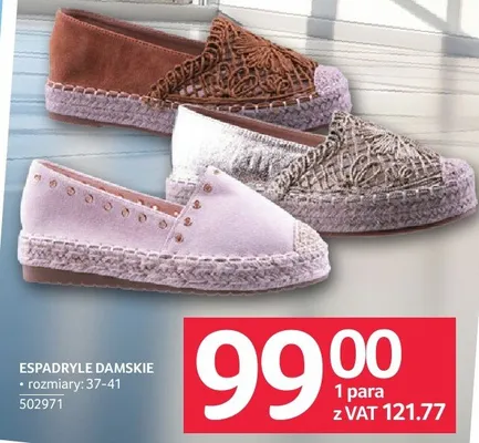 Espadryle damskie promocja w Selgros