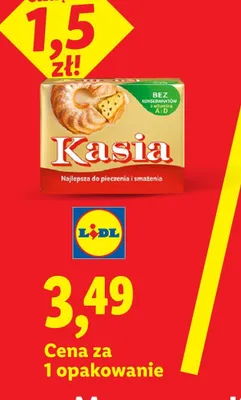 Margaryna Kasia bez konserwantów z witaminą A i D promocja w Lidl