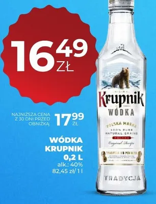 Wódka Krupnik orzechowy promocja w Duży Ben