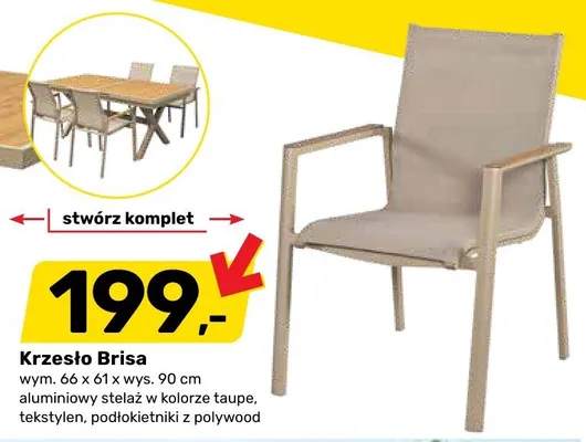 Krzesło Brisa promocja w Bricomarche