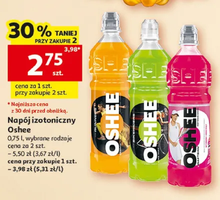 Napój izotoniczny Oshee Pink promocja w Auchan
