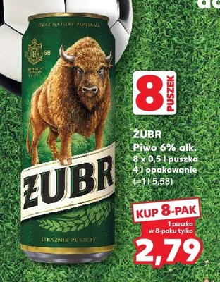 Piwo Żubr 8-pak 500 ml promocja w Kaufland