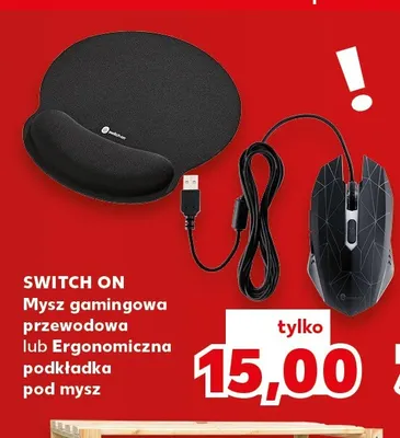 Ergonomiczna podkładka pod mysz Switch On promocja w Kaufland