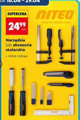 Narzędzia lub akcesoria stolarskie promocja w Biedronka