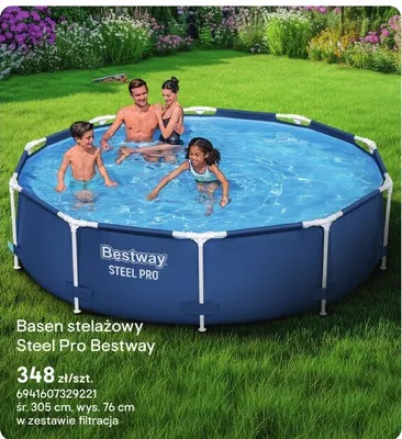 Basen stelażowy Steel Pro  promocja w Castorama