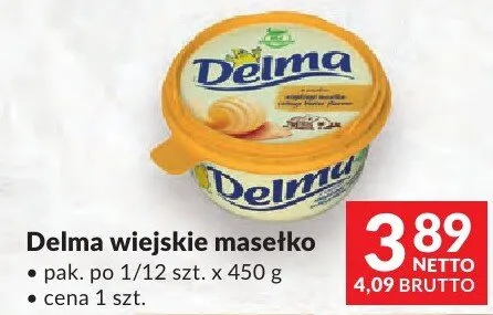 Delma wiejskie masełko promocja w Makro