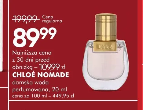 Woda perfumowana damska Chloé Nomade promocja w Super-Pharm