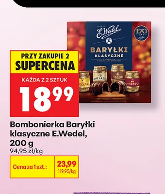 Bombonierka Baryłki klasyczne E.Wedel promocja w Biedronka
