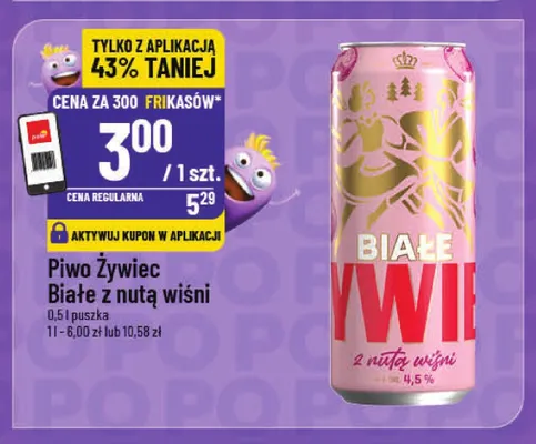 Piwo Żywiec Białe z nutą wiśni promocja w POLOmarket
